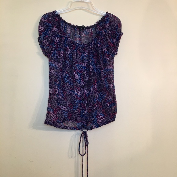 Forever Twenty-one Chiffon Short Sleeve Blouse S - Picture 10 of 12